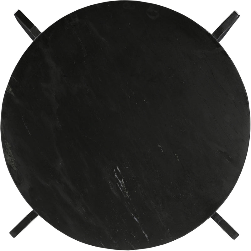 Soriano Genuine Marble Coffee Table in Black - 77008Black-CT