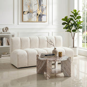 Soriano Genuine Marble Coffee Table in Brown - 77008Brown-CT