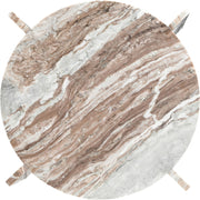 Soriano Genuine Marble Coffee Table in Brown - 77008Brown-CT