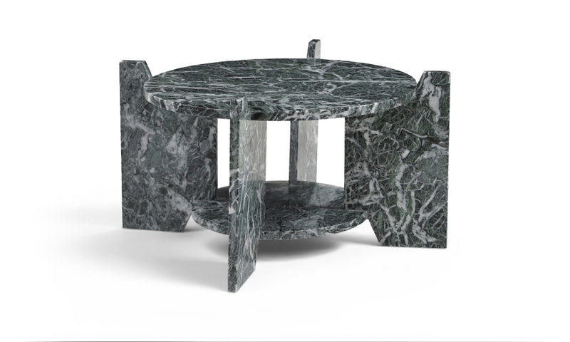 Soriano Genuine Marble Coffee Table in Green - 77008Green-CT