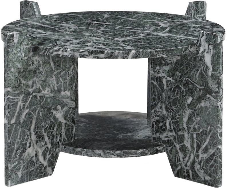 Soriano Genuine Marble Coffee Table in Green - 77008Green-CT