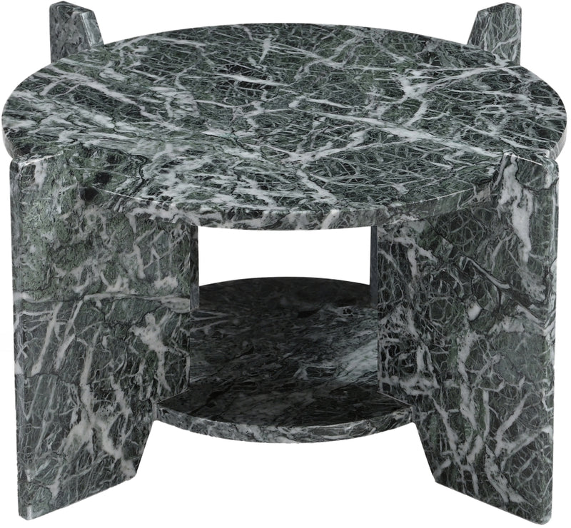 Soriano Genuine Marble Coffee Table in Green - 77008Green-CT