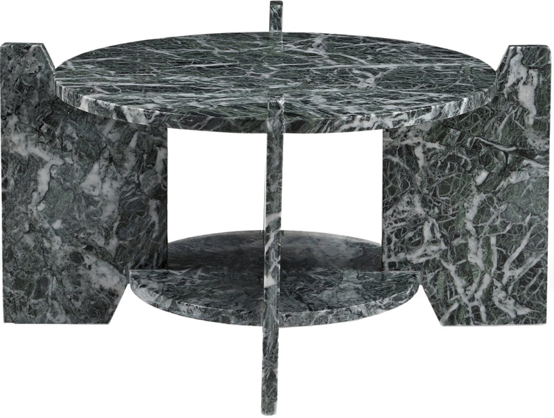 Soriano Genuine Marble Coffee Table in Green - 77008Green-CT