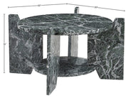 Soriano Genuine Marble Coffee Table in Green - 77008Green-CT