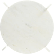 Soriano Genuine Marble Coffee Table in White - 77008White-CT