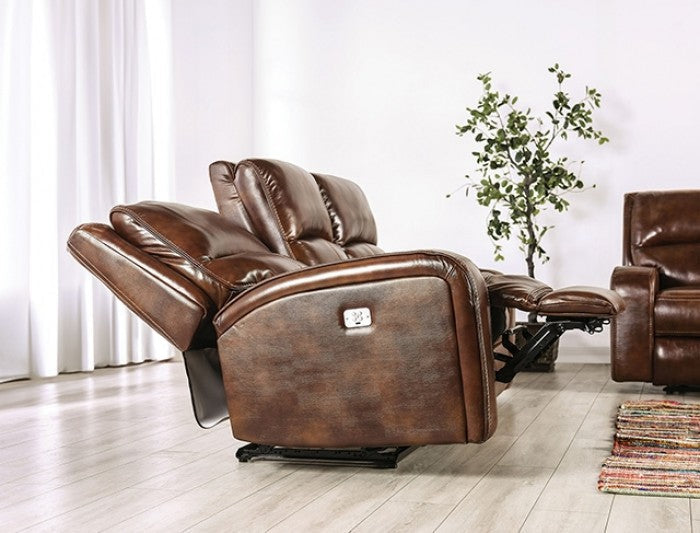 Soterios Medium Brown Power Recliner - CM9924MB-CH-PM