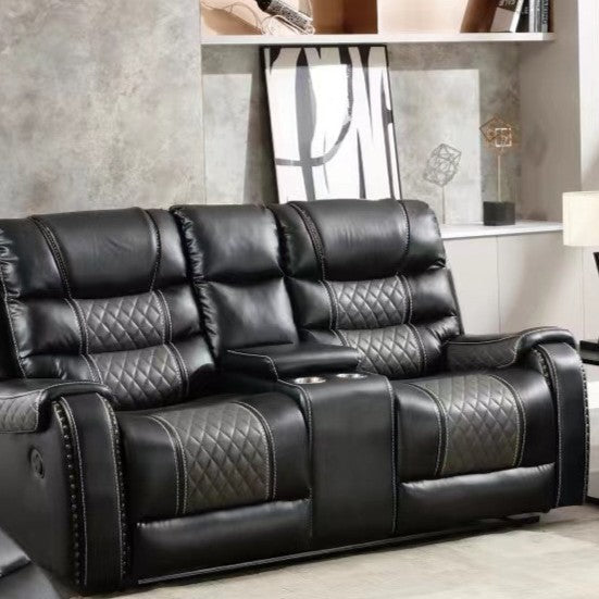 South Sarasota Black Sofa & Loveseat & Chair - STH-SRST-BK-SLC