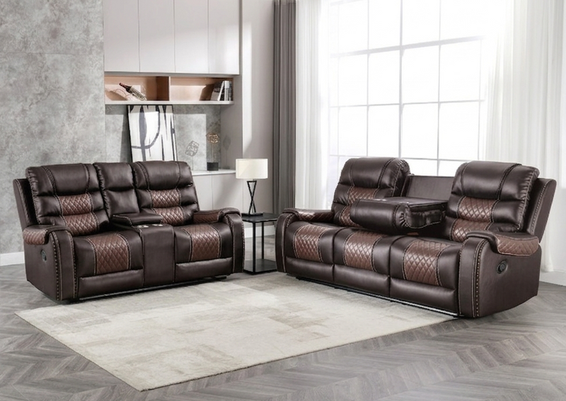 South Sarasota Brown Sofa & Loveseat - STH-SRST-BN-SLS