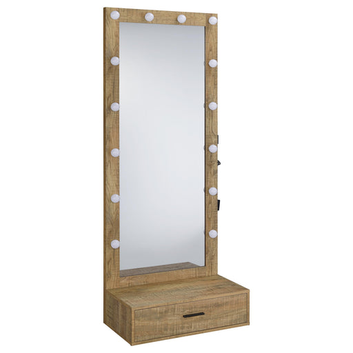Spector 1-drawer Lighted Full-Length Floor Mirror Mango - 960965