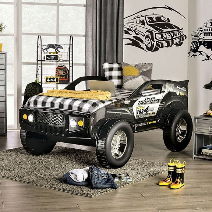 Speed Jump Black Twin Bed - CM7641-BED