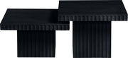 Spencer Solid Wood And Oak Veneer 2 Piece Coffee Table in Black - 253Black-CT-2A