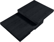 Spencer Solid Wood And Oak Veneer 2 Piece Coffee Table in Black - 253Black-CT-2A