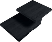 Spencer Solid Wood And Oak Veneer 2 Piece Coffee Table in Black - 253Black-CT-2B