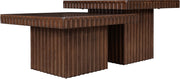 Spencer Solid Wood And Oak Veneer 2 Piece Coffee Table in Brown - 253Brown-CT-2A