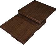 Spencer Solid Wood And Oak Veneer 2 Piece Coffee Table in Brown - 253Brown-CT-2A