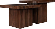 Spencer Solid Wood And Oak Veneer 2 Piece Coffee Table in Brown - 253Brown-CT-2C