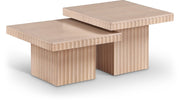Spencer Solid Wood And Oak Veneer 2 Piece Coffee Table in Natural - 253Oak-CT-2A