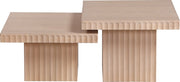 Spencer Solid Wood And Oak Veneer 2 Piece Coffee Table in Natural - 253Oak-CT-2A