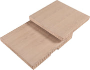 Spencer Solid Wood And Oak Veneer 2 Piece Coffee Table in Natural - 253Oak-CT-2A