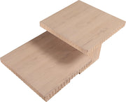 Spencer Solid Wood And Oak Veneer 2 Piece Coffee Table in Natural - 253Oak-CT-2B