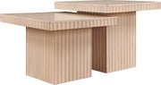 Spencer Solid Wood And Oak Veneer 2 Piece Coffee Table in Natural - 253Oak-CT-2C