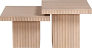 Spencer Solid Wood And Oak Veneer 2 Piece Coffee Table in Natural - 253Oak-CT-2C