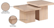Spencer Solid Wood And Oak Veneer 2 Piece Coffee Table in Natural - 253Oak-CT-2C