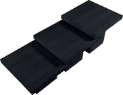 Spencer Solid Wood And Oak Veneer 3 Piece Coffee Table in Black - 253Black-CT-3A