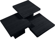 Spencer Solid Wood And Oak Veneer 3 Piece Coffee Table in Black - 253Black-CT-3A