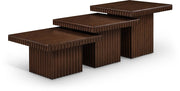 Spencer Solid Wood And Oak Veneer 3 Piece Coffee Table in Brown - 253Brown-CT-3A