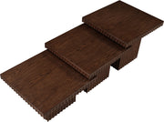 Spencer Solid Wood And Oak Veneer 3 Piece Coffee Table in Brown - 253Brown-CT-3A