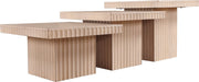 Spencer Solid Wood And Oak Veneer 3 Piece Coffee Table in Natural - 253Oak-CT-3A