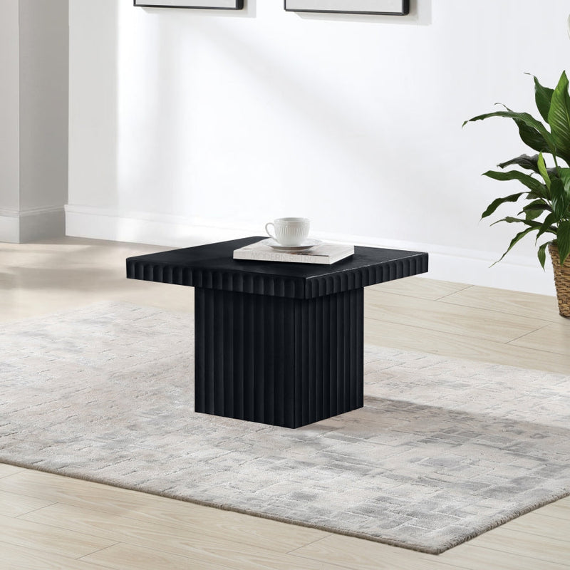 Spencer Solid Wood And Oak Veneer Coffee Table in Black - 253Black-CT15