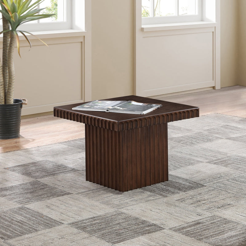Spencer Solid Wood And Oak Veneer Coffee Table in Brown - 253Brown-CT15