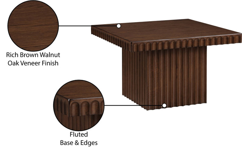 Spencer Solid Wood And Oak Veneer Coffee Table in Brown - 253Brown-CT15