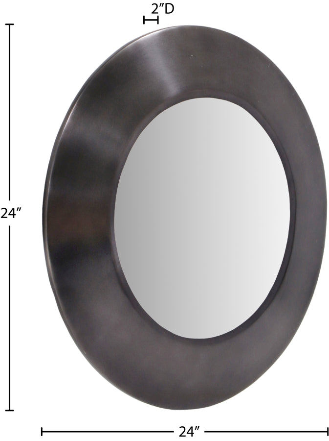 Sphere Iron Frame Mirror in Black - 66003Black-24M
