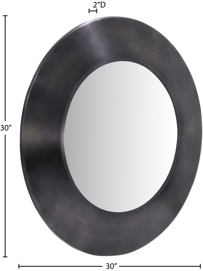 Sphere Iron Frame Mirror in Black - 66003Black-30M