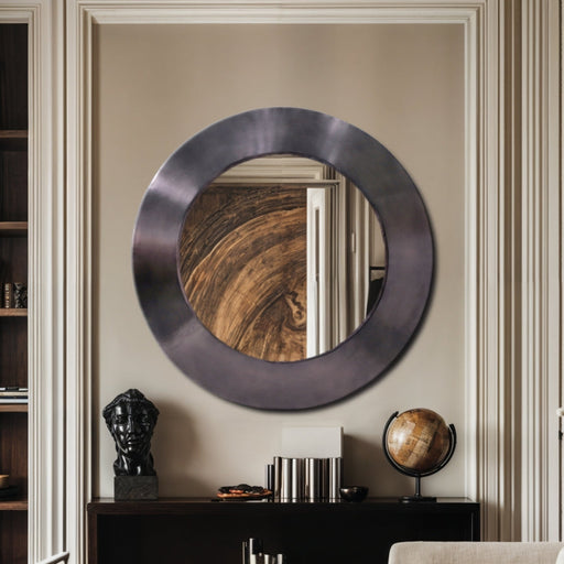 Sphere Iron Frame Mirror in Black - 66003Black-36M