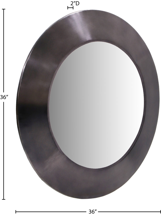 Sphere Iron Frame Mirror in Black - 66003Black-36M