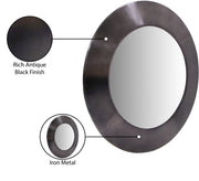 Sphere Iron Frame Mirror in Black - 66003Black-36M