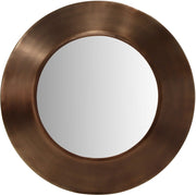 Sphere Iron Frame Mirror in Brown - 66003Brown-24M