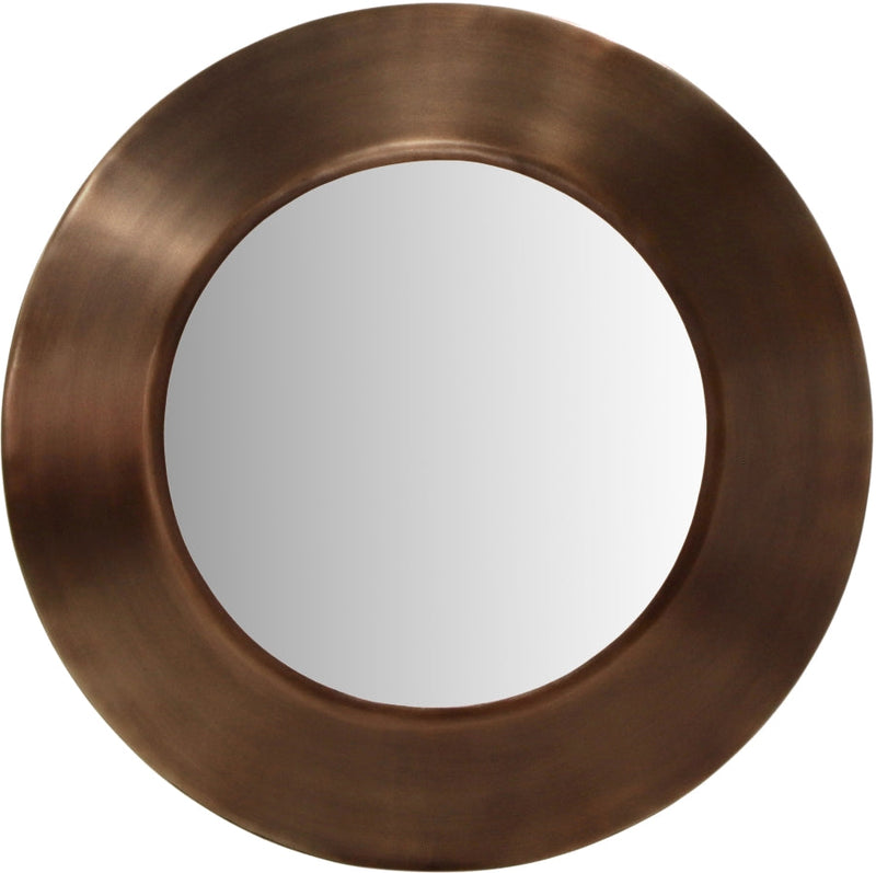 Sphere Iron Frame Mirror in Brown - 66003Brown-24M