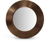 Sphere Iron Frame Mirror in Brown - 66003Brown-24M