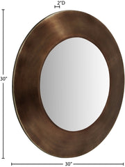 Sphere Iron Frame Mirror in Brown - 66003Brown-30M