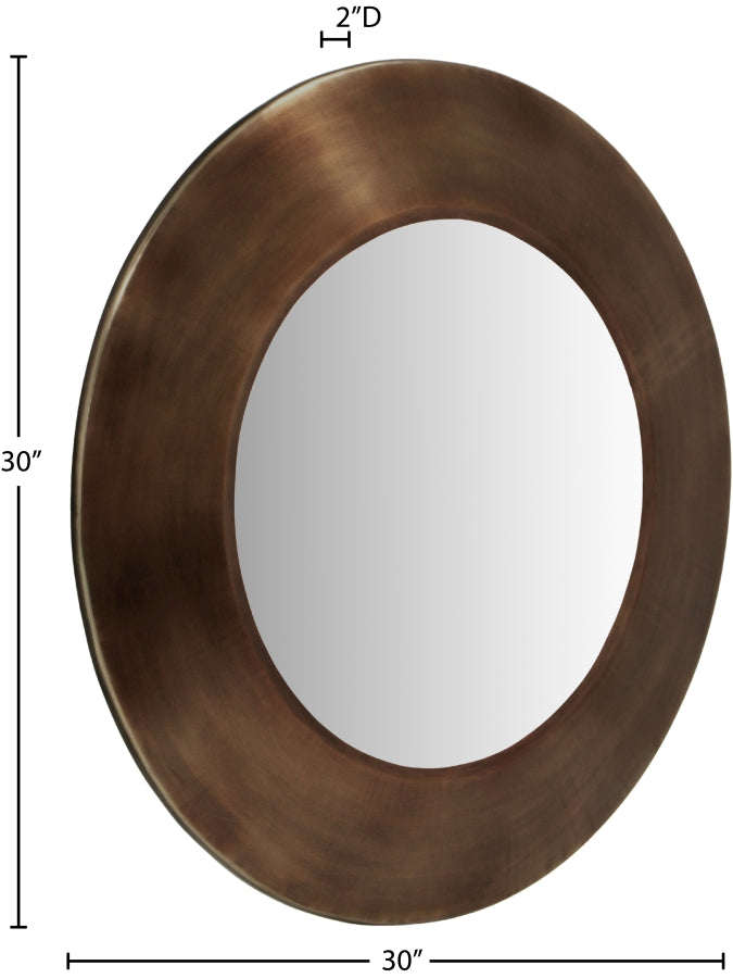 Sphere Iron Frame Mirror in Brown - 66003Brown-30M