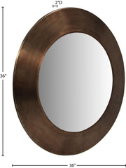 Sphere Iron Frame Mirror in Brown - 66003Brown-36M