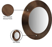 Sphere Iron Frame Mirror in Brown - 66003Brown-36M