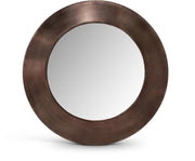 Sphere Iron Frame Mirror in Brown - 66003Brown-36M