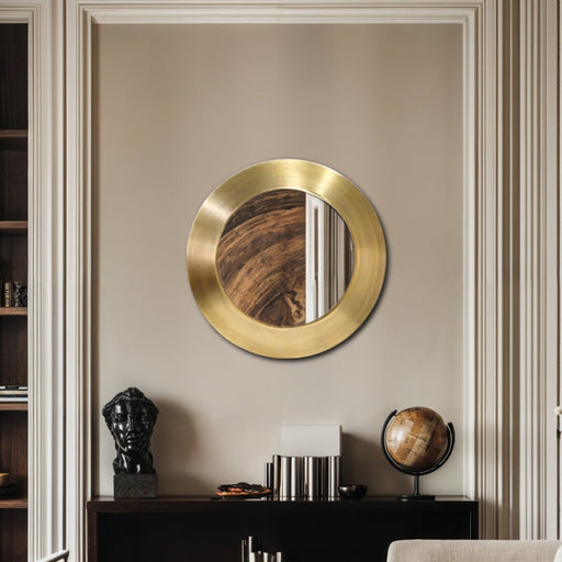 Sphere Iron Frame Mirror in Gold - 66003Gold-24M