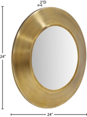 Sphere Iron Frame Mirror in Gold - 66003Gold-24M